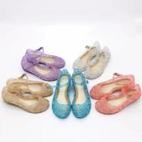 Sandalias De Verano Para Niñas Zapatos De Princesa PVC Transpirables Talla 25-37 Decoración De Cristal Estilo Cendrillon Con Tacón Suave Para Niños - details 22