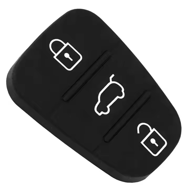 Ociodual Botonera para Carcasa Llave de Mando 3 Botones Negro Compatible con Hyundai y Kia - 1