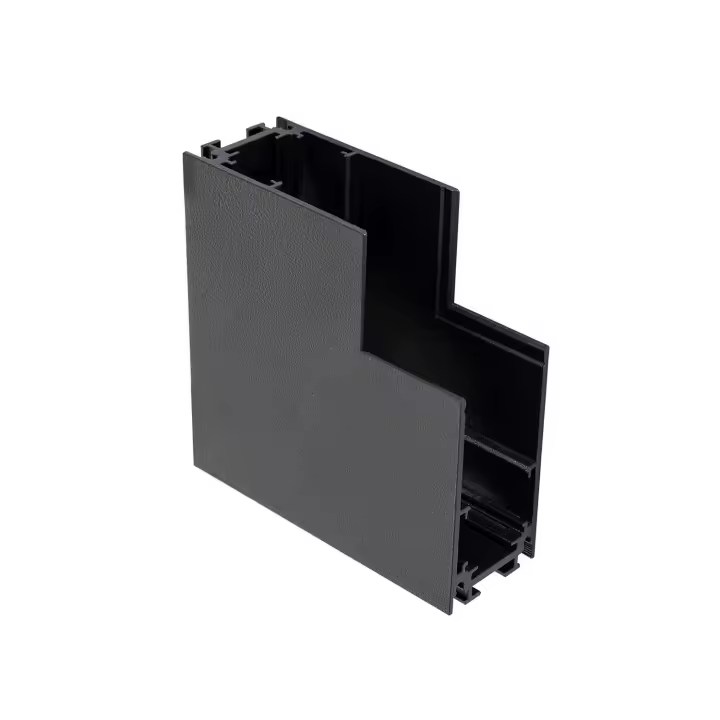 Ledkia Unión en L Vertical para Carril Magnético Superficie 20mm Negro - 1