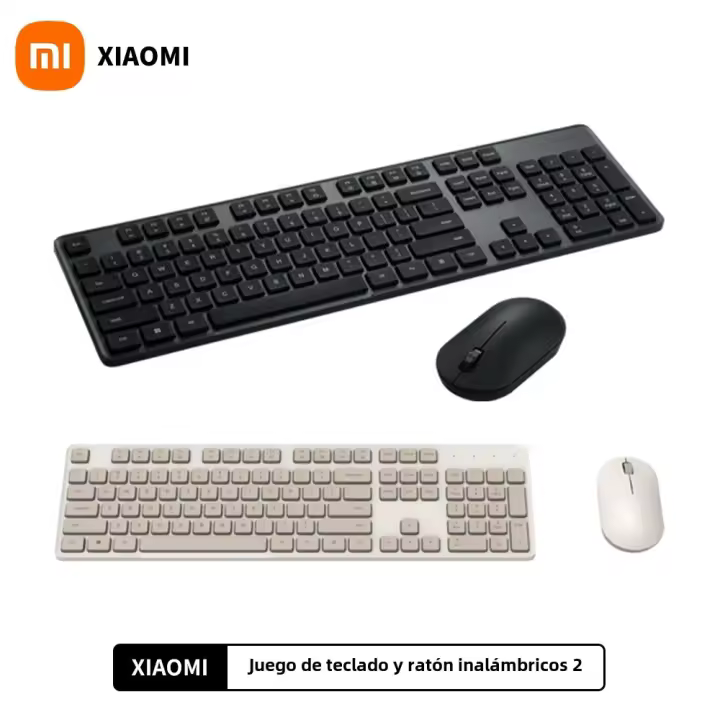 Teclado Y Ratón Inalámbricos Xiaomi 2024 Para Oficina 2.4GHz Portátiles Minimalistas Negros Con 104 Teclas USB Para Computadora - 1