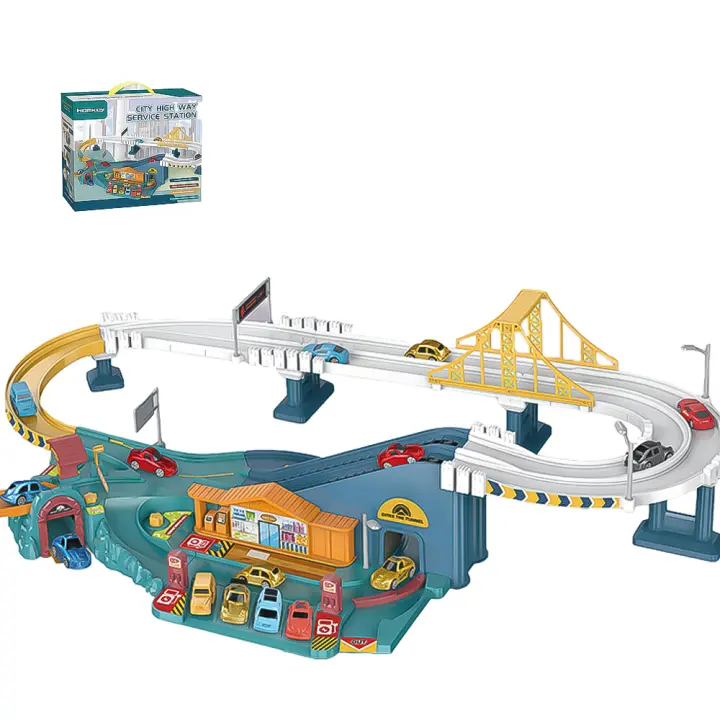 Juguete Interactivo De Dinosaurio Para Niños Coche De Ferrocarril Eléctrico Con Parking Y Aventura Juego De Construcción Mecánico Para Cerebro - 1