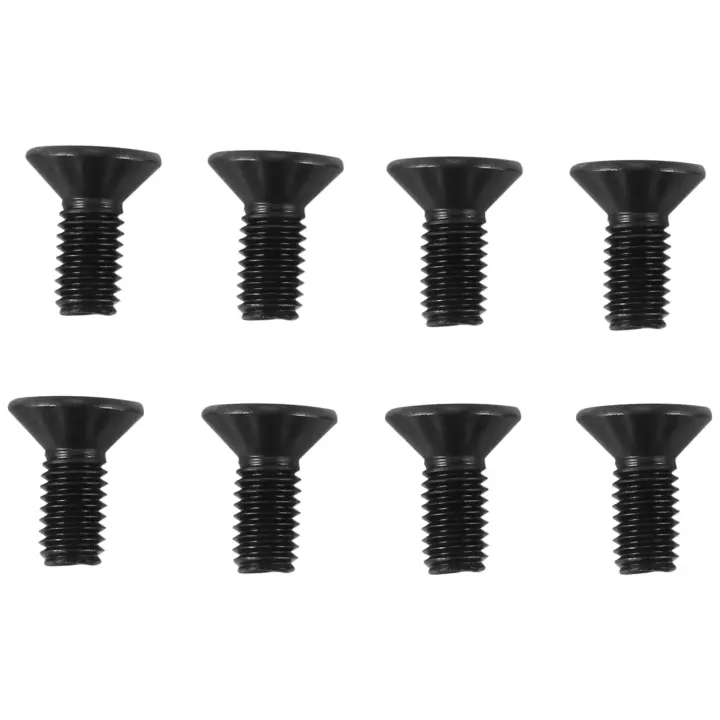 Tornillo de montaje para calas de bicicleta, bloqueo de Pedal autoblocante SPD, acero negro, 8 piezas - 1
