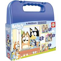 Educa - Set de Cuatro Puzzles progresivos de 12 a 25 Piezas con los Personajes de Bluey en maleta para guardarlos + 3 años Educa 19830 - details 0
