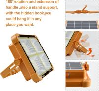 100W Foco LED Recargable, Foco LED Bateria 336 LEDs/Panel Solar/ 4 Modos de Luz/Batería Externa de 16500mAh/ Base Magnética, Ideal para Camping, Trabajo, Pesca - details 1