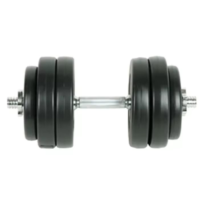 vidaXL Juego de mancuernas 9 piezas 15 kg - 1