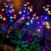 Luces De Jardín Solar Powered Con Flor De Cerezo Para Decoración De Año Nuevo Luz Decorativa Para Paisaje Exterior Y Courtyard - details 1