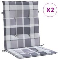 vidaXL Cojín silla jardín respaldo bajo 2 uds tela Oxford Color Antracita,  Gris,  Crema y mas Cojín Decorativo de Asiento Cojines de muebles de salon - details 10