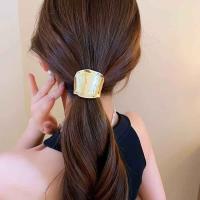 Diadema Geométrica De Metal Para Mujer Diadema Elástica De Cinta De Goma Estilo Coreano Accesorio Para El Cabello De Alta Gama - details 3