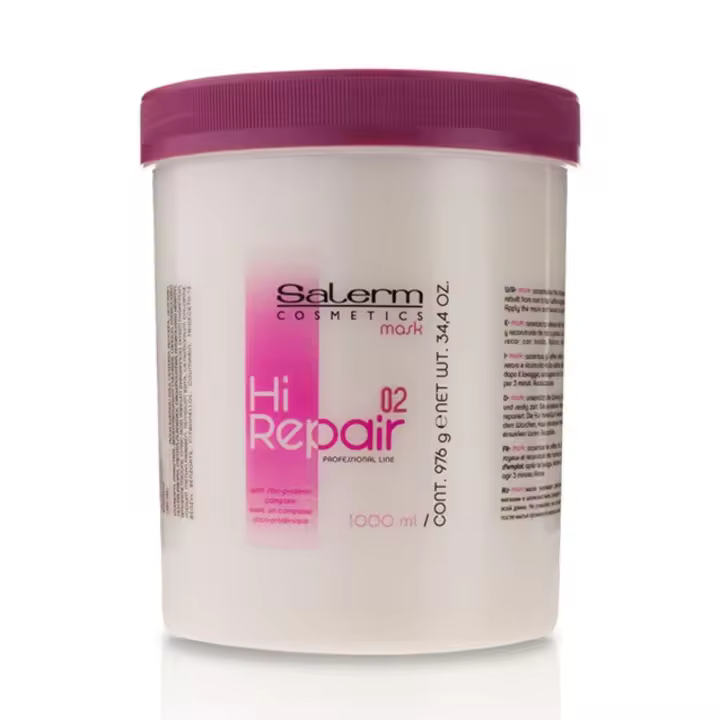 Mascarilla Reconstructora de acción imediata Hi Repair 02 Mask de Salerm Cosmetics. Rejuvenece y repara tu cabello. - 1