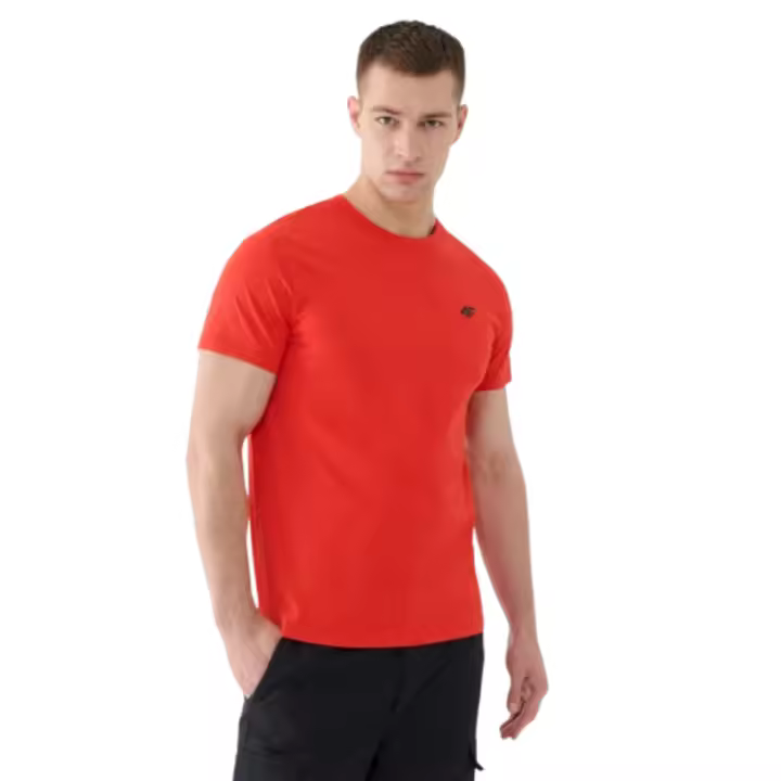 CAMISETA BÁSICA REGULAR FIT PARA HOMBRE. 4F TTSHM2256. Rojo - 1