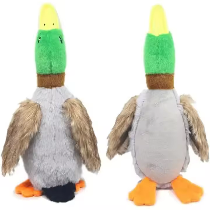 El mejor juguete arrugado para perros de Razos pequeños, medianas y grandes. Bonito Pato sin repleto con chirriador. Divertida para perros de Interior y mayores. - 1