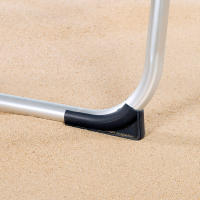 Aktive - Pack 2 sillas de playa tumbonas bajas plegables, reclinables 4 posiciones con cojín, bolsillo lateral y sistema antivuelco, estructura aluminio, 51x45x76 cm - details 5