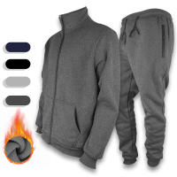 Conjunto De Deporte Para Hombre Con Manga Larga Cierre Completo 2 Piezas Adecuado Para Correr Y Uso Casual Material De Poliéster Grueso - details 11