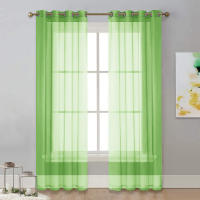 Cortina De Ventana Perforada De Color Sólido De Terylene 1PC Antipolvo Decorativa Y Bebida Clásica Para Adornos De Ventanas - details 42