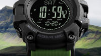Reloj Deportivo Para Hombre Skmei 1358 Con Altimetro Y Compasso Resistente Al Agua Pantalla Digital Medidor De Presión Y Temperatura Reloj De Pulsera Adecuado Para Actividades Al Aire Libre - details 1
