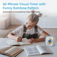 Temporizador visual with Luz Nocturna, temporizador de Cuenta regresiva de 60 minutos para niños y Adultos, temporizador Silencioso PARA EL Aula, temporizador Pomodoro with Patrón de Arcoíris para el hogar, - details 0