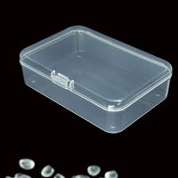 Caja De Joyería Rectangular De Plástico Transparente 5PCS Caja De Almacenamiento Ecológica Para Componentes Y Tarjetas De Identificación - details 1