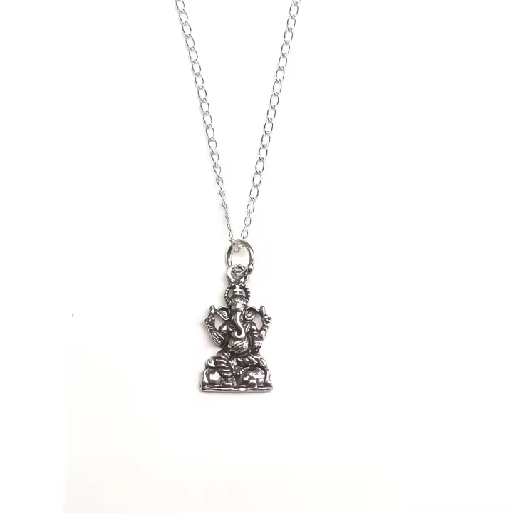 collar Ganesha plata de ley-40ycuatrojoyeria - 1