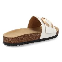 PuntoSalao Sandalias planas cómodas bio en pala para mujer color blanco VR5-1757 - details 2