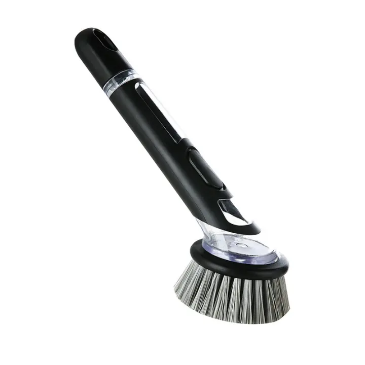 Cepillo para lavar platos con dispensador de detergente, cepillo de limpieza cepillo de cocina con dispensador de detergente para olla, sartén, limpieza de cuencos - 1