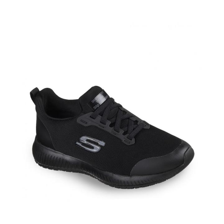 Sneakers Skechers Work Squad Sr Mujer Negro-negro