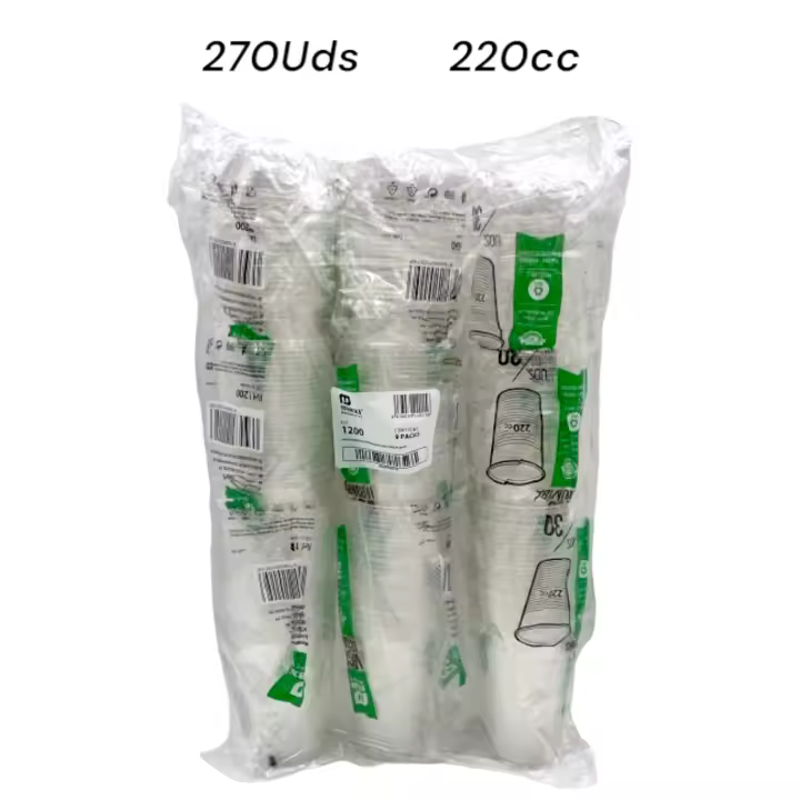 Start Electric | Vasos de Plástico Desechables Resistentes - Polipropileno Transparente - 60/100/270 Unid. - Capacidades de 220 cc y 1000 cc - Ideales para Fiestas, Eventos y Celebraciones | Marca Maxi Products - 1