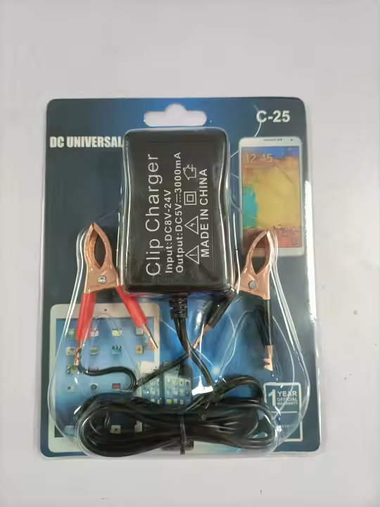 Cargador De Batería Móvil Multi- Puerto 12V24V a USB 5V 2.1A Carga Rápida Universal Para Motocicleta Y Coche Conectores USB Para Dispositivos Electrónicos - 1
