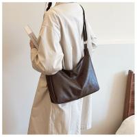 Bolso De Hombro Para Mujer De Cuero PU Vintage Estilo Maillard Casual Gran Capacidad Textura Moda Cruzado Bolso De Compa\u00f1ero - details 8