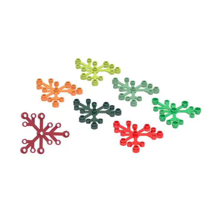 Bloques De Construcción Grandes 76Pcs Set De Accesorios De Plantas Coloridos Compatible Con Bloques DIY Juguete Para Niños Caja De Regalo - 1