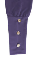 Vestido De Manga Larga Redonda Con Mangas Flotantes Y Botones Para Mujer Estilo Oficina Dama Longitud De Rodilla Poliéster Elástico Suave - details 23