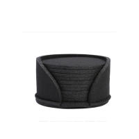 10pcs Coasters Redondos De Tapete Para Mesa De Comedor Protector Antigolpes Resistente Al Calor Para Taza De Té Y Café Accesorios De Cocina Modernos Fabricados En Tela Ecológicos - details 4