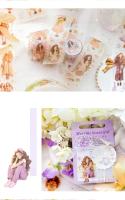 Cinta Adhesiva PET Mr. Paper 200CM X 8mm Estilo Literario Y Divertido Para Manualidades Y Diarios Con Personajes De Novela Para Niñas - details 2