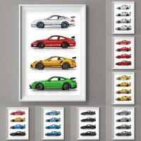911 GT3 Poster De Coche Multicolor Pintura En Lienzo Decoración De Pared Para Amantes De Los Coches Sin Marco Estilo Moderno - details 0