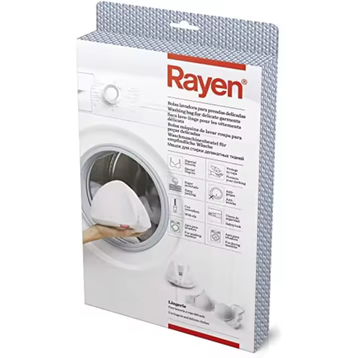 Rayen Lavadora y Secadora lavandería para Prendas dedicadas | Bolsa Protectora Reutilizable para el Lavado de Ropa | 18 x 15 x 5 cm, Blanco - 1