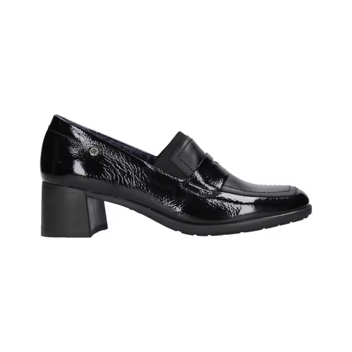 Dorking by Fluchos Ikia D9205 Negro Calzado Mocasín de Piel Napa y Piel Charol y Tacón - 1