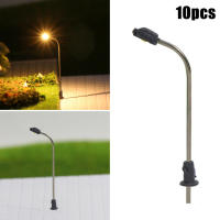 10pcs Lámparas De Calle Escala H0 1:87 3V LED Para Estructura De Ferrocarril Y Edificios Z Gauge Accesorio De Escenografía Para Exterior - details 1