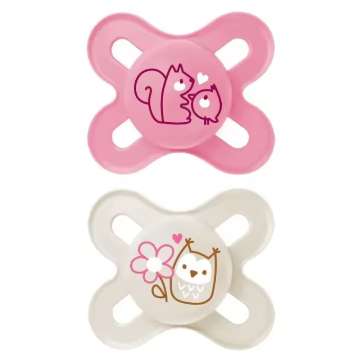 MAM CHUPETE START PURE 0-2 MESES LATEX ROSA (2 UNIDADES) - 1