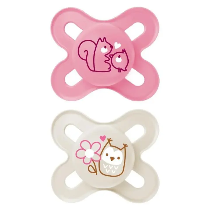 MAM CHUPETE START PURE 0-2 MESES LATEX ROSA (2 UNIDADES) - 1