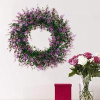 Corona De Lavanda Para Puerta De Entrada Decorativa De 16 Pulgadas Para Boda Decoración Rústica Para Exterior Fiesta De Presentación Primavera - details 1