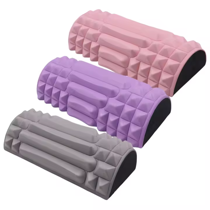 Rodillo De Yoga EVA Espuma Medio Redondo Para Ejercicios De Pilates Masajeador De Cilindro Para Entrenamientos En Casa Diámetro 5.5cm Longitud 24cm - 1