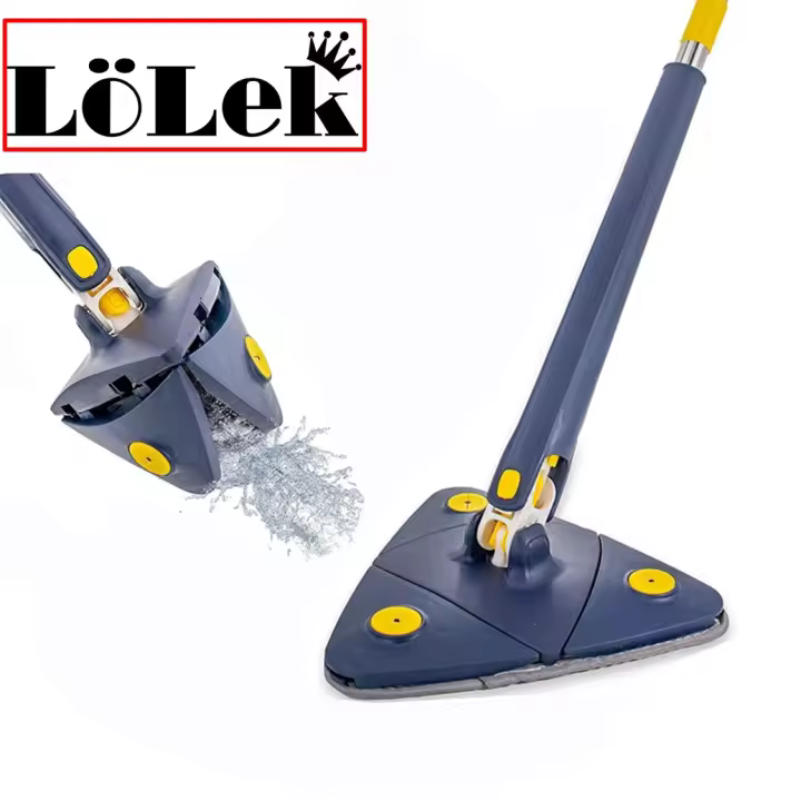 Lolek Fregona Triangular Ajustable en Altura y con 360º de Limpieza Profunda - 1