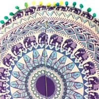 Funda De Cojín Bohemio Con Patrón Mandala Redondo 14 Estilos Decoración De Hogar Y Hotel 43x43cm Cubierta De Almohada Ecológica Tejida 100% Poliéster - details 13