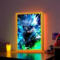 Marco De Fotos Para Pintura Con Figura De Anime Naruto Sasuke Gaara Luz LED Nocturna Decoración Para Dormitorio Regalo De Navidad Lámpara De La Luna - details 5