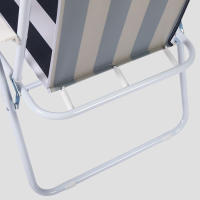 Silla plegable de rayas para exteriores y playa, con dimensiones de 40*50*73 cm. Ideal para viajes a la playa, vacaciones en la costa, acampar en el parque. Es plegable y cuenta con diseño ergonómico. - details 4