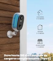 ieGeek 2K Camara Vigilancia WiFi Exterior/Interior sin Cables, Batería Recargable de 5200 mAh, Cámara IP de Seguridad con Impermeable, Detección de Movimiento PIR, Visión Nocturna, Audio de 2 Vias - details 0