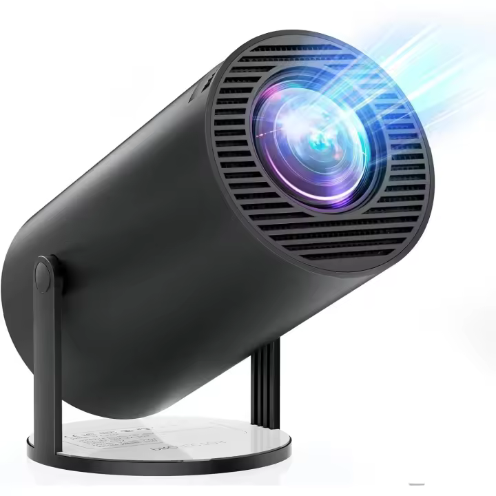 Mini Proyector Portátil con WiFi y Bluetooth - Proyector 4K de 15000 Lux Compatible con Rotación de 180° y Corrección Trapezoidal Automática, Compatible con TV Stick/Windows/iOS/Android/HDMI/USB - 1