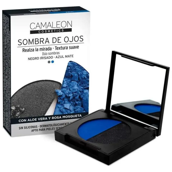 Camaleon Cosmetics Sombra De Ojos Negro + Azul 2_3G - 1