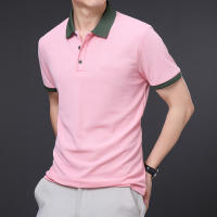 Camisa Polo Casual Para Hombres De Color Sólido Manga Corta Cómoda Para Verano Antideslizante Transpirable De Algodón Blends - details 9