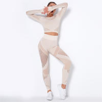 SSIT
Conjunto de Yoga sin costura Para Mujer, ropa Deportiva de 2 piezas, Short Top, sujetador, Leggings, traje de entrenamiento Para Gimnasio - details 25