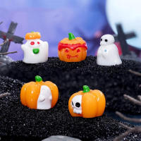 5Pcs Mini 3D Decoración De Halloween Bat Pumkin Fantasma Resina Miniatura Ornamentos Para Casa De Muñecas Accesorios DIY - details 4